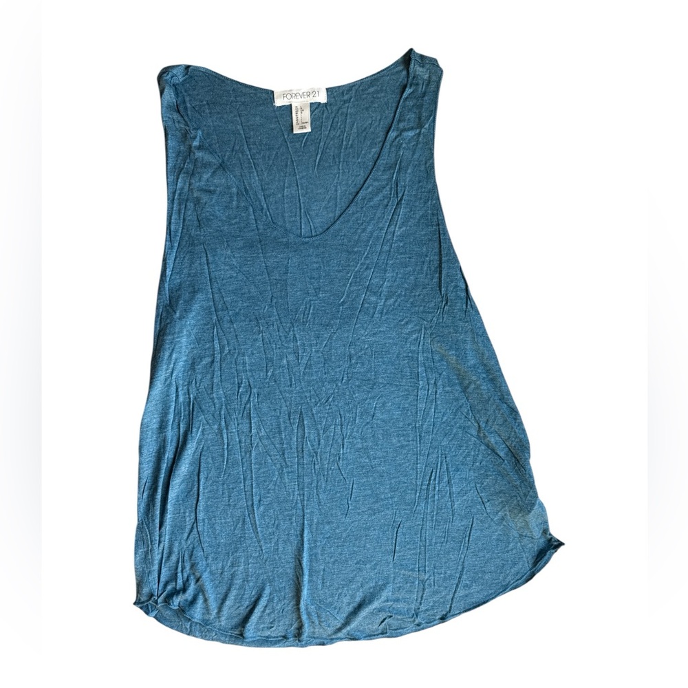 Forever 21 Blue Sleeveless Top